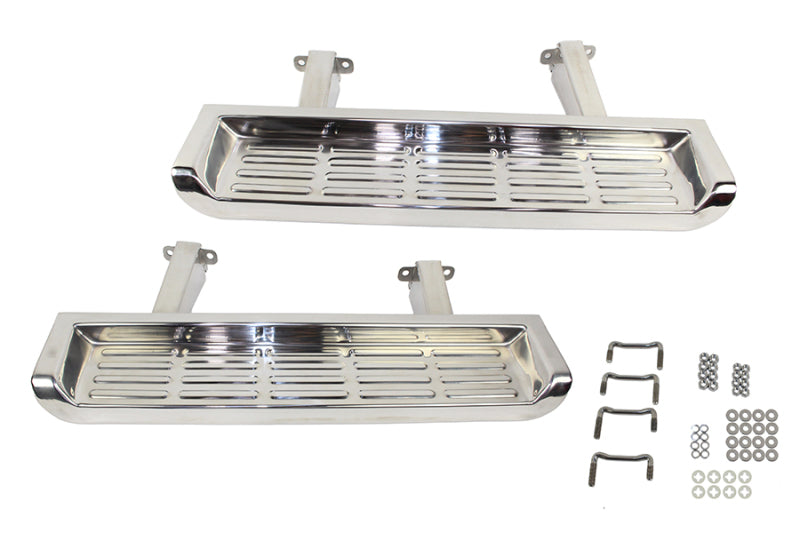 Kentrol 30518 Kentrol 01-06 Jeep TJ Side Steps Pair - - Polished Silver