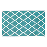 361456WEB Crystal Art Moroccan Trellis Teal 3X5 Washable - Carpet