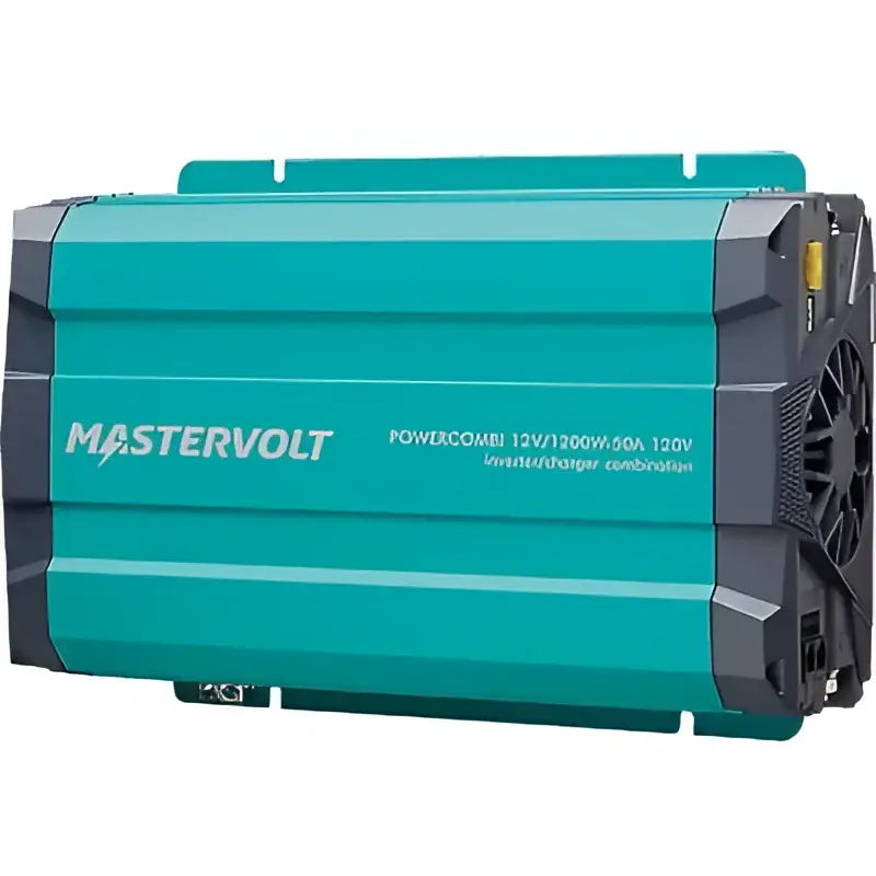 Teal and gray Mastervolt Powercombi inverter for reliable power and wide voltage use