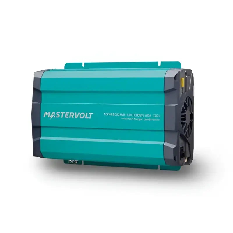 Teal and gray Mastervolt Powercombi inverter for reliable power and wide voltage use
