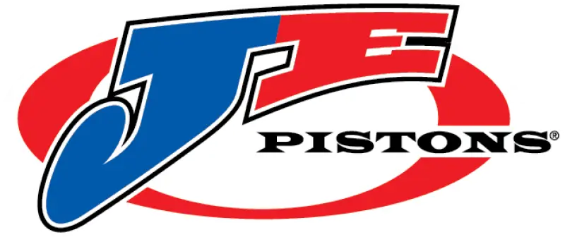 Blue and red JE Pistons Wiseco Ferrari 330 V12 high-performance piston logo
