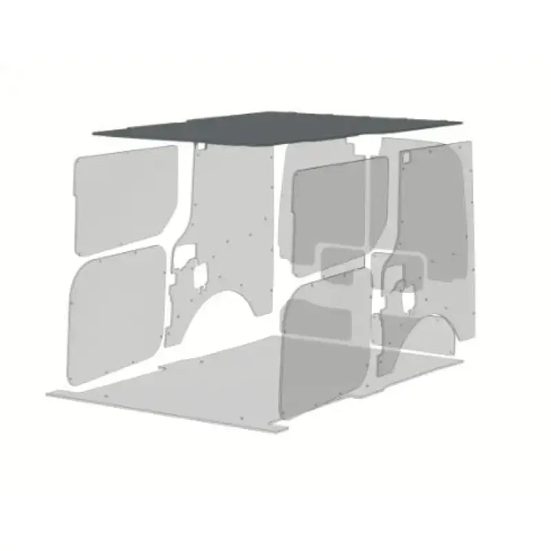 Exploded view of Legend Fleet Duratherm Ceiling liner interior paneling for fleet vans