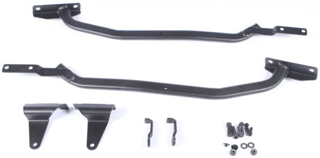 Matte black hard luggage mounting kit with hood hinge and latch for 365FZ Top Case Sidearms