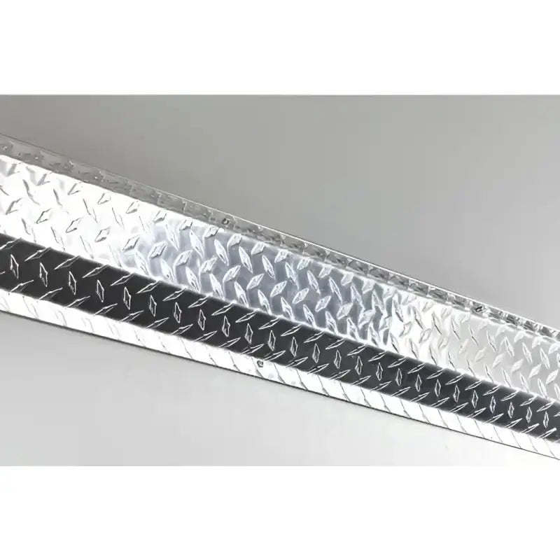 Shiny diamond plate trim on Legend Fleet Aluminum Top Sill for Fleet Aluminum vehicles