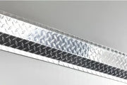 Shiny diamond plate trim on Legend Fleet Aluminum Top Sill for Fleet Aluminum vehicles