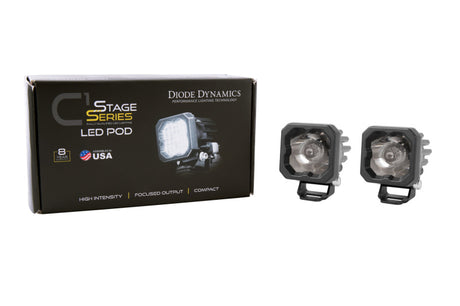 Diode Dynamics Stage Series C1 LED Pod Sport - White Wide Standard ABL (Pair) - DD6440P