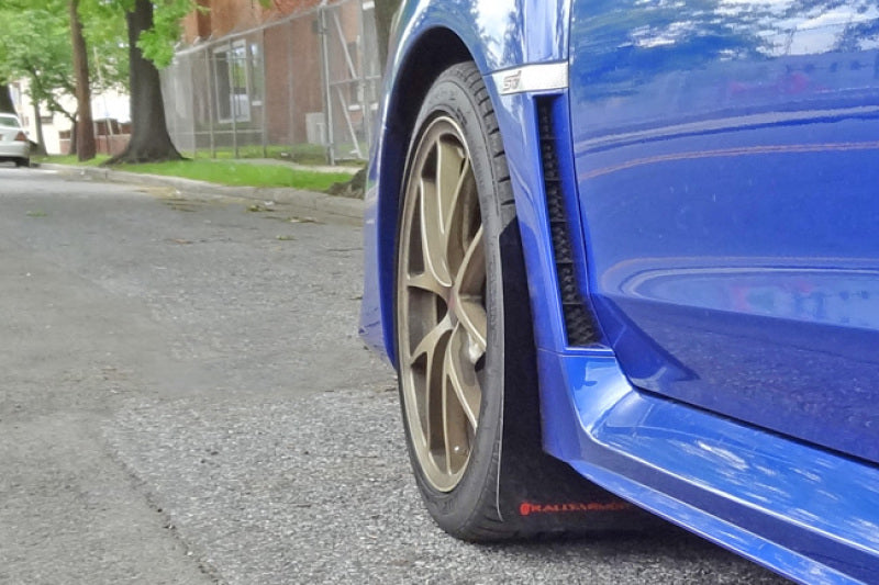 Rally Armor MF32-UR-WH/BLK Rally Armor 15-18 Subaru WRX/STi Sedan UR White Mud Flap w/ Black Logo