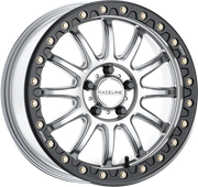 Raceline A14 Alpha Beadlock Wheels A14SB-57012+25 - Silver Black Hyper 15X7 5X114.3 25 Ring