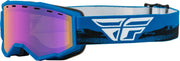 FLY RACING 37-50161 Youth Focus Snw Goggle Blu/Blk W/ Blue Mirror/Amber Lens