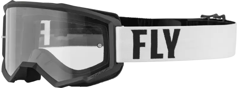 37-51146 Fly Racing Focus Goggle White/Black W/ Clear Lens - Eyewear