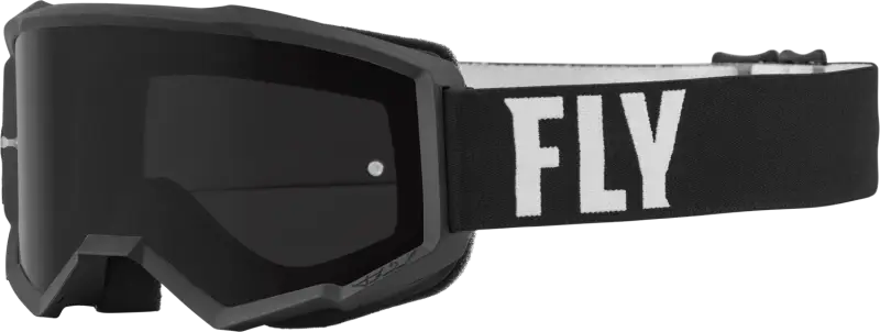 37-51147 Fly Racing Focus Sand Goggle Black/White W/ Dark Smoke Lens - RV and Auto Parts
