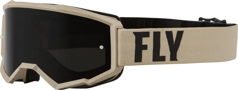 37-51148 Fly Racing Focus Sand Goggle Khaki/Brown W/ Dark Smoke Lens - RV and Auto Parts
