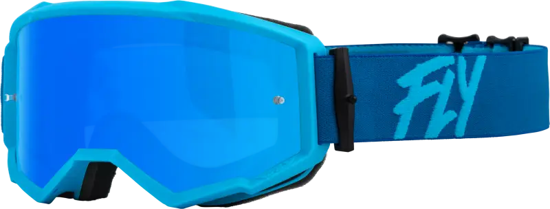 37-51502 Fly Racing Zone Goggle Blue W/ Sky Mirror/Smoke Lens - Eyewear