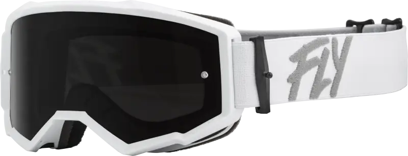 37-51506 Fly Racing Zone Goggle White W/ Dark Smoke/Smoke Lens - Eyewear