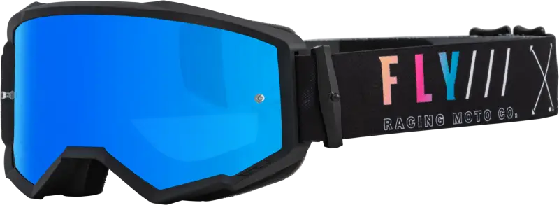 37-51510 Fly Racing Zone S.E. Goggle Black/Sunset W/ Sky Blue Mirror/Smoke Lens - RV and Auto Parts