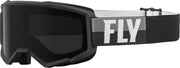 FLY RACING 37-51672 Zone W/C Goggle Black/White W/Dark Smoke Hydrophoc Lens