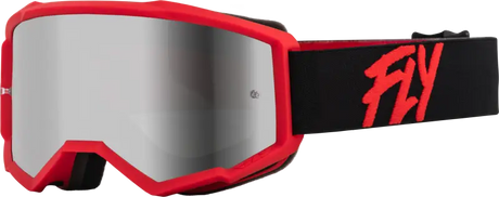 37-51721 Fly Racing Youth Zone Goggle Black/Red W/ Silver Mirror/Smoke Lens - Eyewear