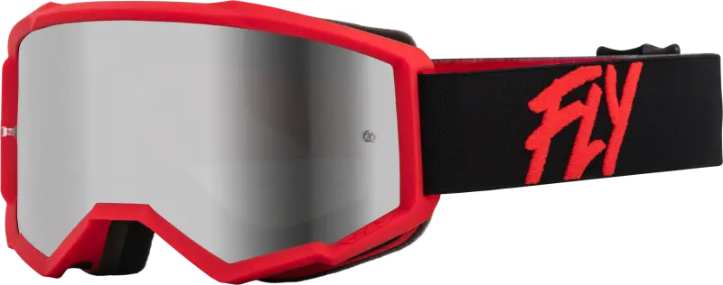 37-51721 Fly Racing Youth Zone Goggle Black/Red W/ Silver Mirror/Smoke Lens - Eyewear