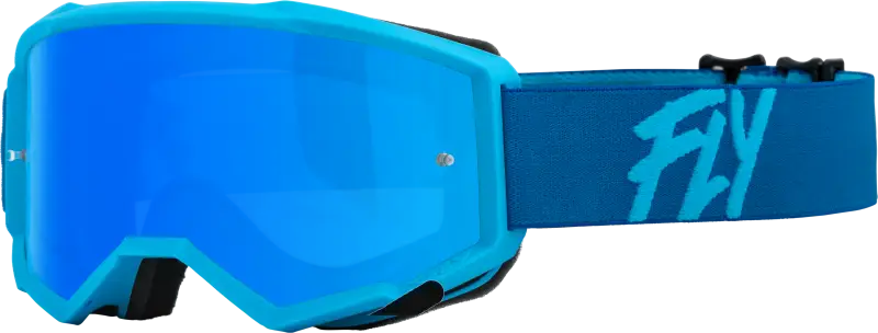 37-51722 Fly Racing Youth Zone Goggle Blue W/ Sky Mirror/Smoke Lens - Eyewear