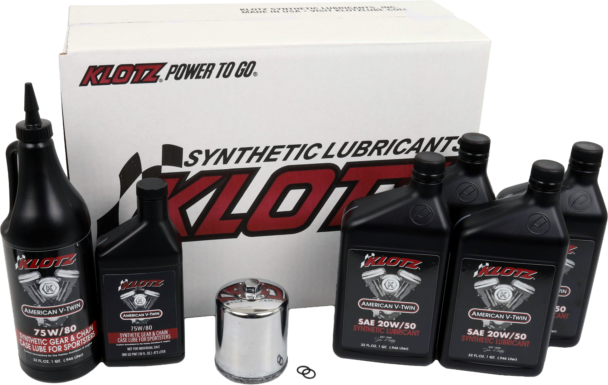 Klotz Premium Complete Synthectic OIL Service KIT 4QT Oil Change Kit KH-104 - Synthetic