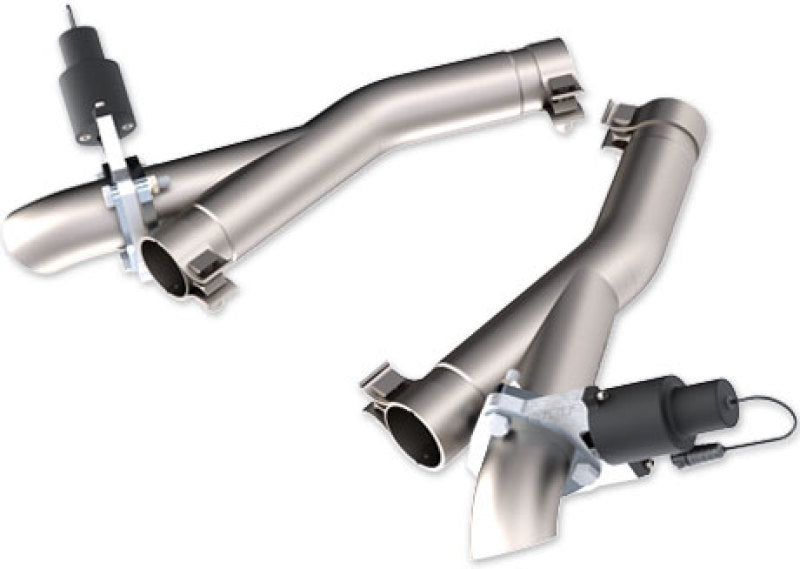 QTP 520511 QTP 11-18 Dodge Durango 5.7L 2.5in 304SS Aggressor Cutout Dual Mid Pipes