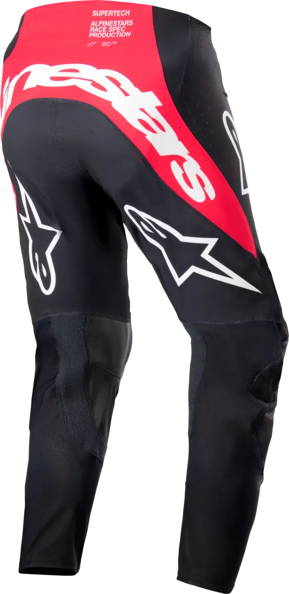 3723224-1323-34 Supertech Ward Pants Black/Red Berry Sz 34