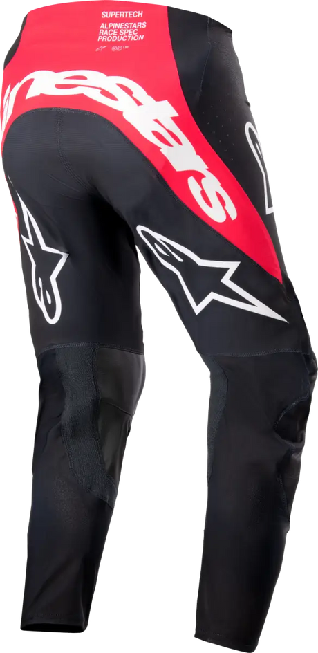 3723224-1323-34 Supertech Ward Pants Black/Red Berry Sz 34