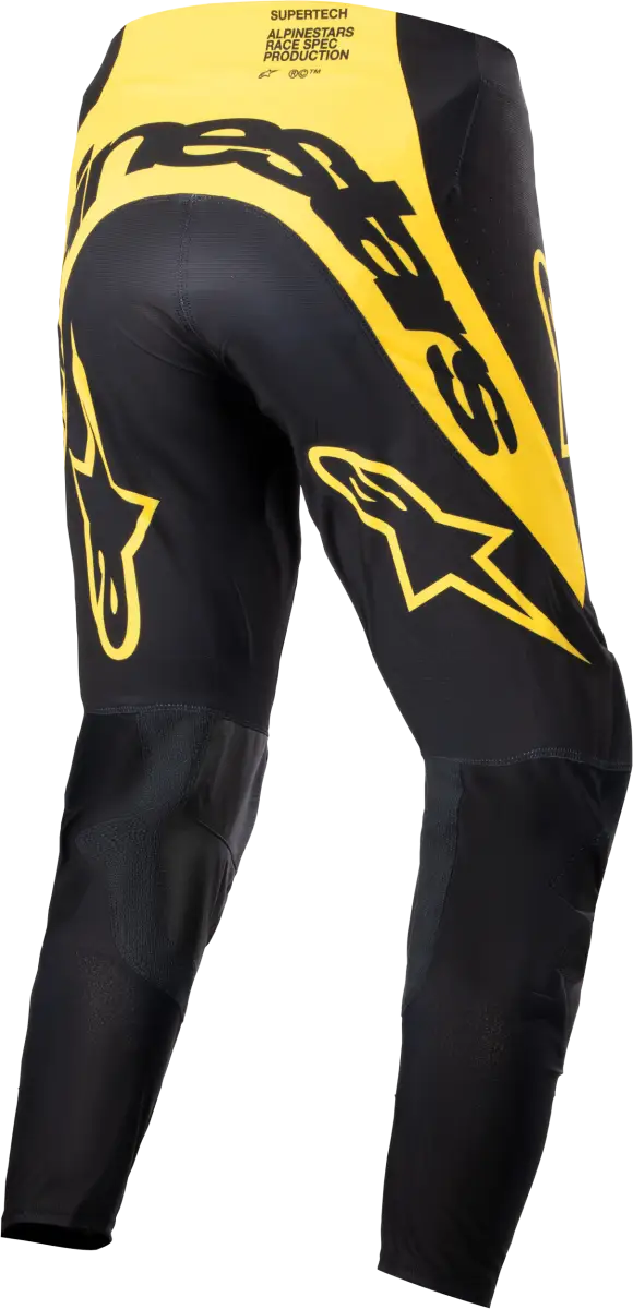 3723224-15-36 Supertech Ward Pants Black/Yellow Sz 36