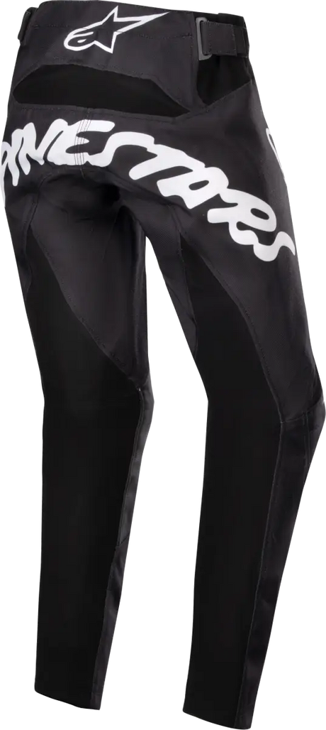 3748324-12-22 Youth Racer Hana Pants Black/White Sz 22