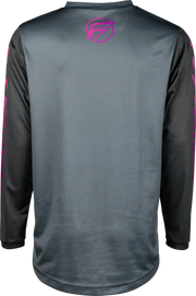 377-220YS Youth F 16 Jersey Grey/Charcoal/Pink Ys - F-16