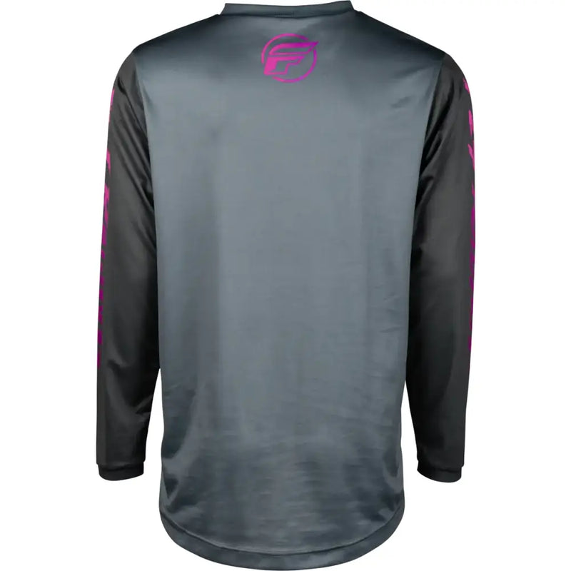 377-220YS Youth F 16 Jersey Grey/Charcoal/Pink Ys - F-16