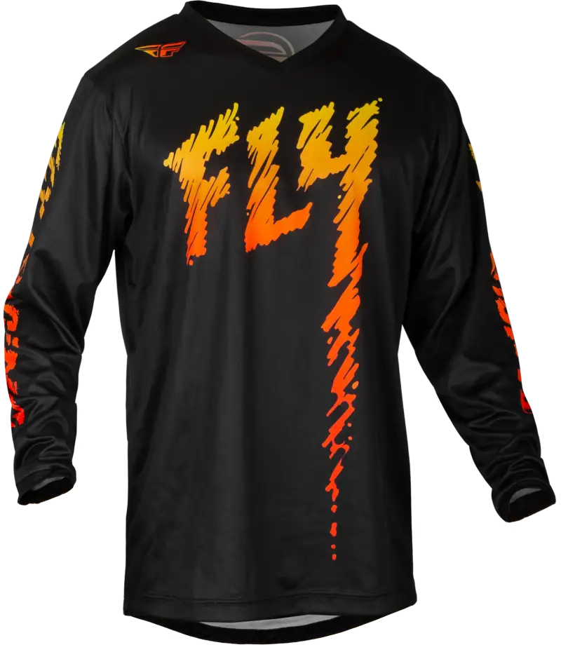 377-221YS Youth F 16 Jersey Black/Yellow/Orange Ys - F-16