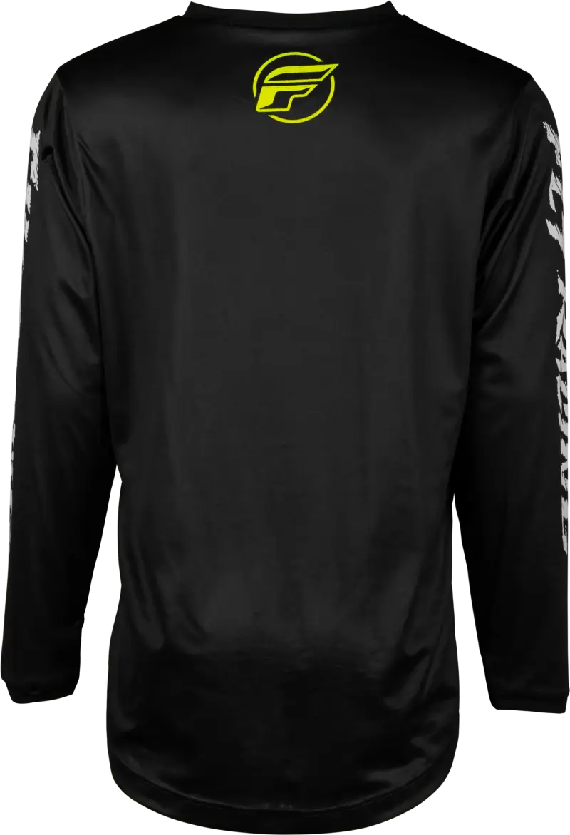 377-224YS Youth F 16 Jersey Black/Neon Green/Light Grey Ys - F-16