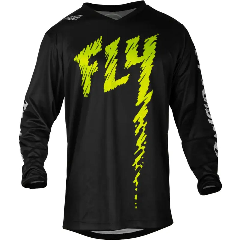 377-224YS Youth F 16 Jersey Black/Neon Green/Light Grey Ys - F-16
