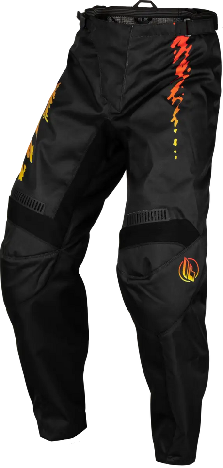 377-23126 Youth F 16 Pants Black/Yellow/Orange Sz 26 - RV and Auto Parts
