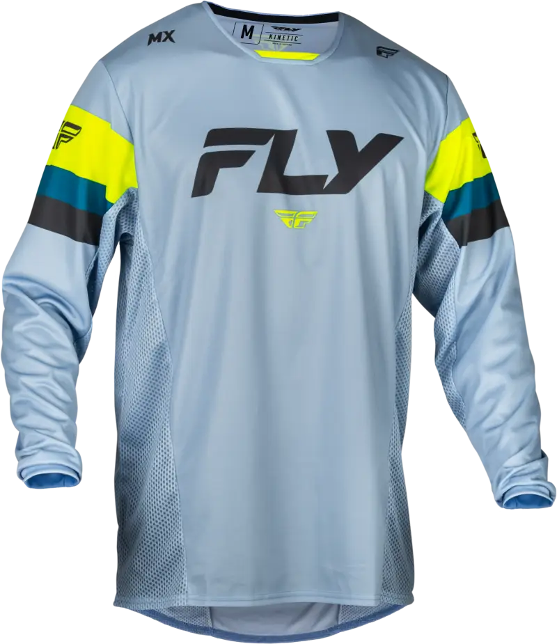377-421YM Youth Kinetic Prix Jersey Ice Grey/Charcoal/Hi Vis Ym - RV and Auto Parts