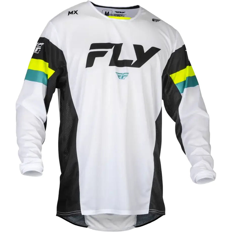377-423S Kinetic Prix Jersey White/Black/Hi Vis Sm - RV and Auto Parts