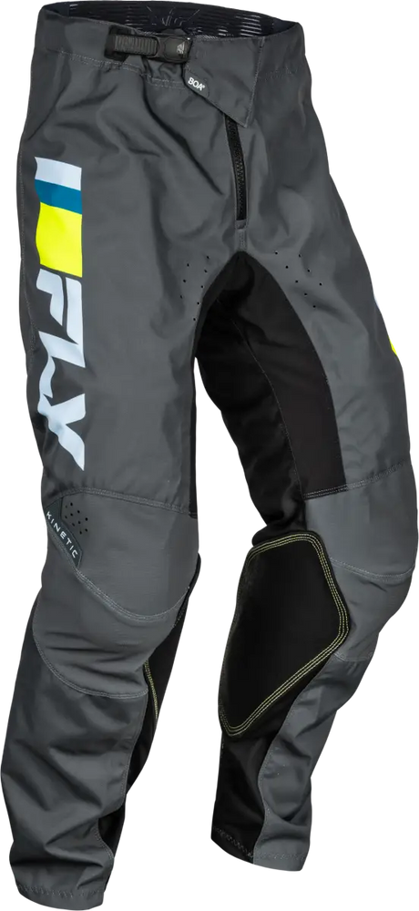 377-43124 Youth Kinetic Prix Pants Ice Grey/Charcoal/Hi Vis Sz 24