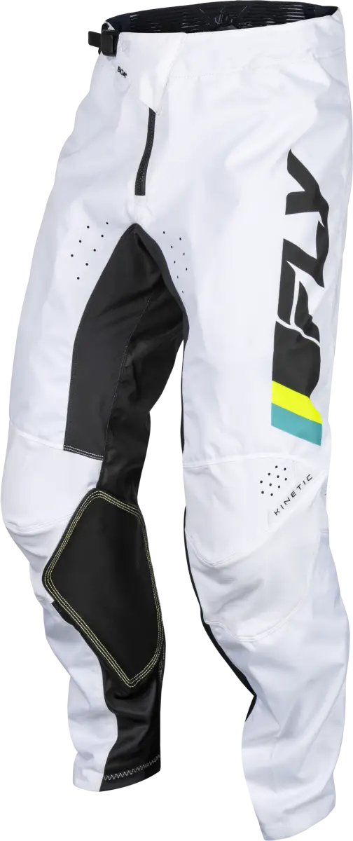 377-43334 Kinetic Prix Pants White/Black/Hi Vis Sz 34