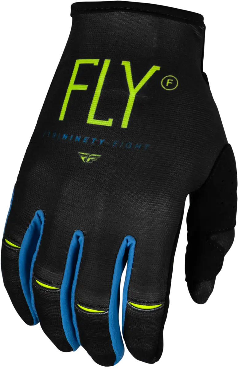 377-516YL Youth Kinetic Prodigy Gloves Char/Neon Green/True Blue Yl