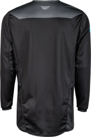 "377-520X Kinetic Reload Jersey in Charcoal/Black/Blue Iridium XL featuring tagless comfort-stretch collar, relaxed shorty elastic sleeve cuffs, multi-panel construction, mesh ventilation, and an extended tail for a perfect fit, ideal for RV, Automotive, Powersports, off-road, marine, exterior, truck accessories, interior, truck bed, RV parts, Powersports, Jerseys, AVADA - Best Sellers"