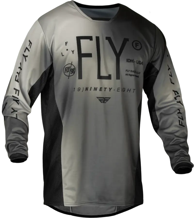 377-525YS Youth Kinetic Prodigy Jersey Black/Light Grey Ys