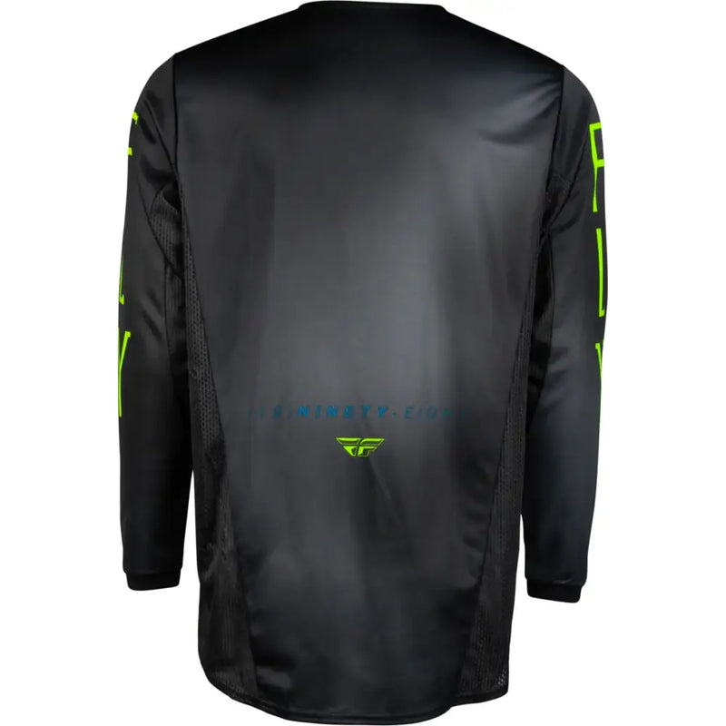 377-526YXL Youth Kinetic Prodigy Jersey Charcoal/Neon Grn/True Blu Yxl