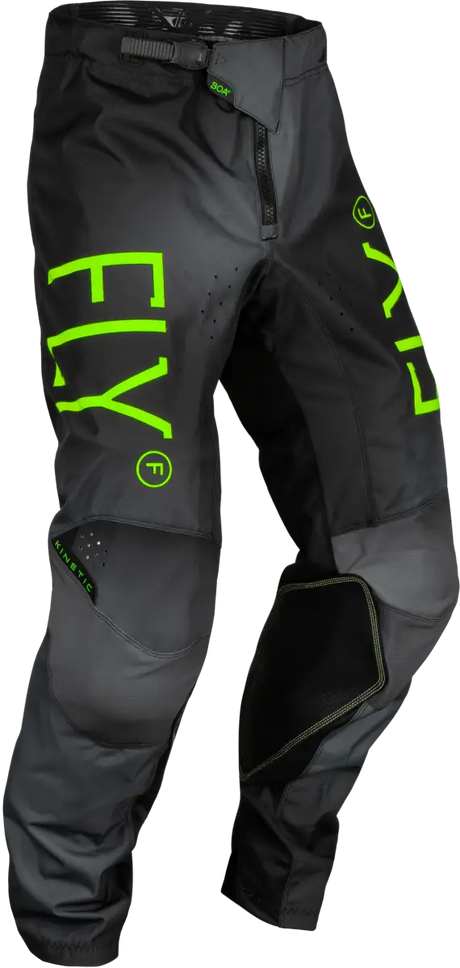 377-53618 Youth Kinetic Prodigy Pants Char/Neon Green/True Blu Sz 18 - RV and Auto Parts