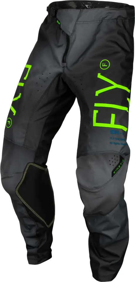 377-53618 Youth Kinetic Prodigy Pants Char/Neon Green/True Blu Sz 18 - RV and Auto Parts