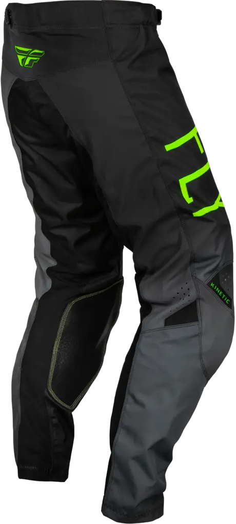 377-53622 Youth Kinetic Prodigy Pants Char/Neon Green/True Blu Sz 22 - RV and Auto Parts
