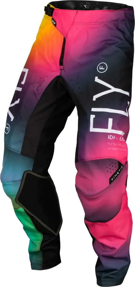 377-53718 Youth Kinetic Prodigy Pants Fuschia/Elec Blue/Hi Vis Sz 18 - RV and Auto Parts