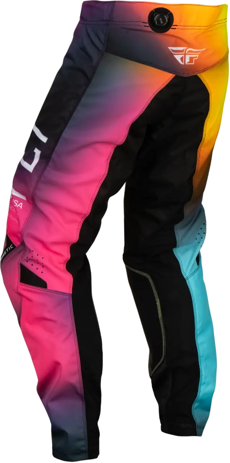 377-53718 Youth Kinetic Prodigy Pants Fuschia/Elec Blue/Hi Vis Sz 18 - RV and Auto Parts
