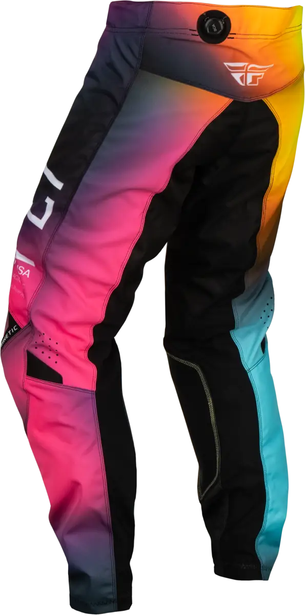 377-53718 Youth Kinetic Prodigy Pants Fuschia/Elec Blue/Hi Vis Sz 18 - RV and Auto Parts