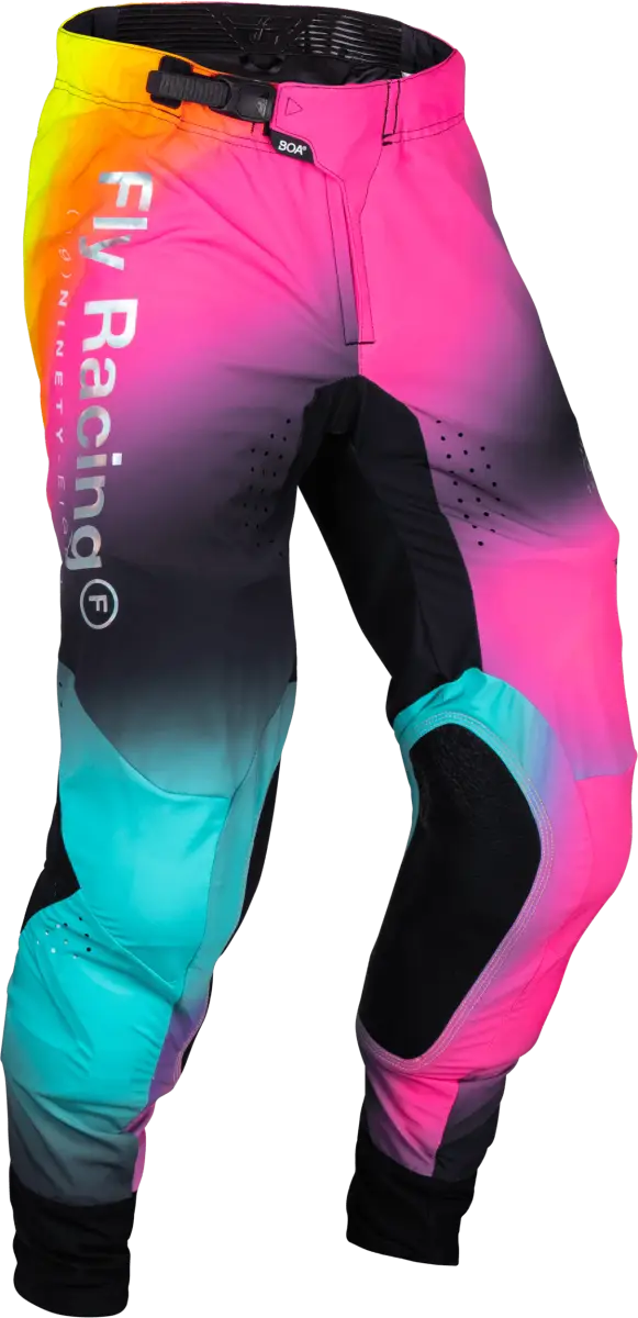 377-73526 Fly Racing Youth Lite Le Legacy Pants Fuschia/Elec Blue/Hi-Vis Sz 26 - RV and Auto Parts